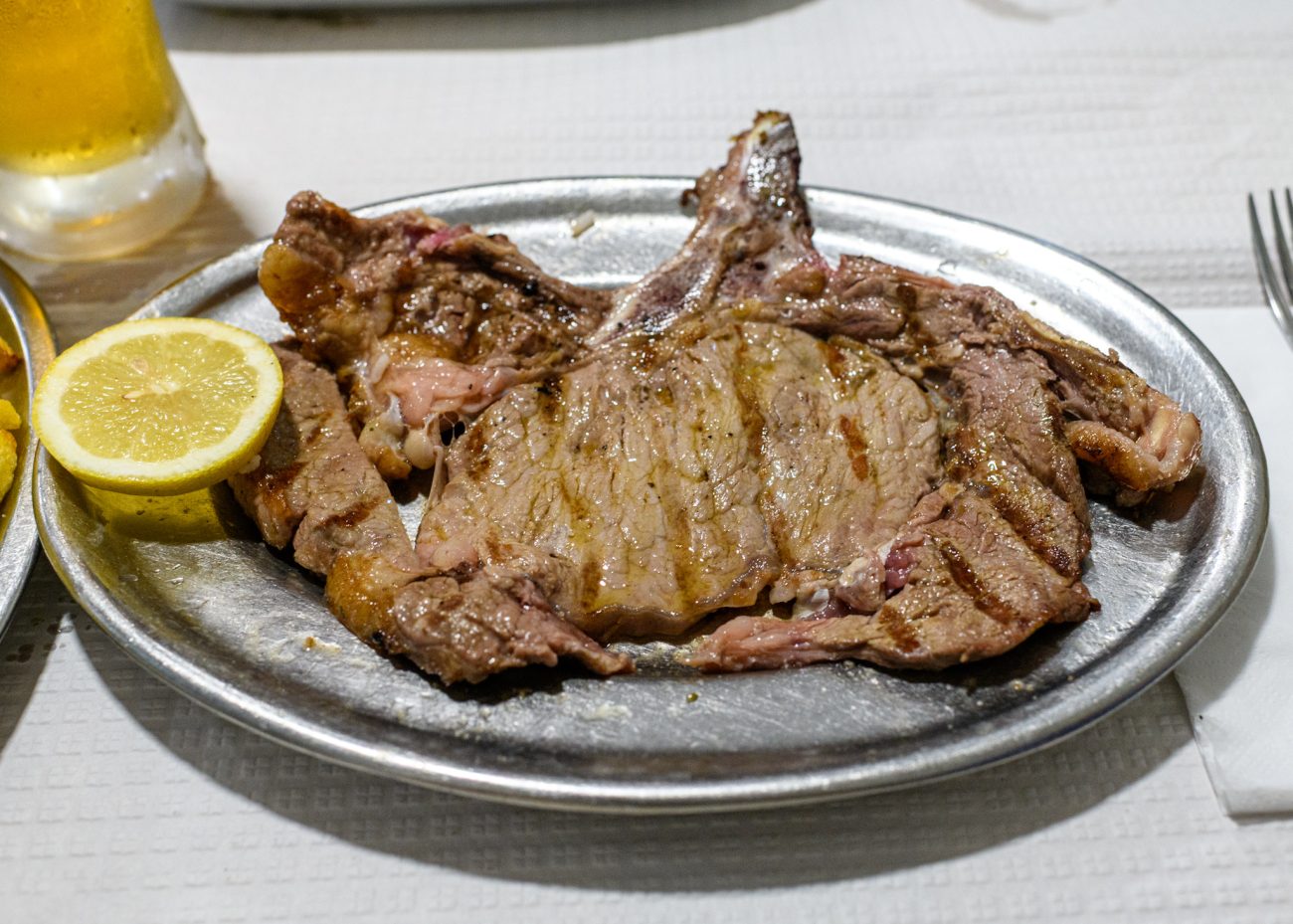 costeletas de novilho at the local fado restaurant 