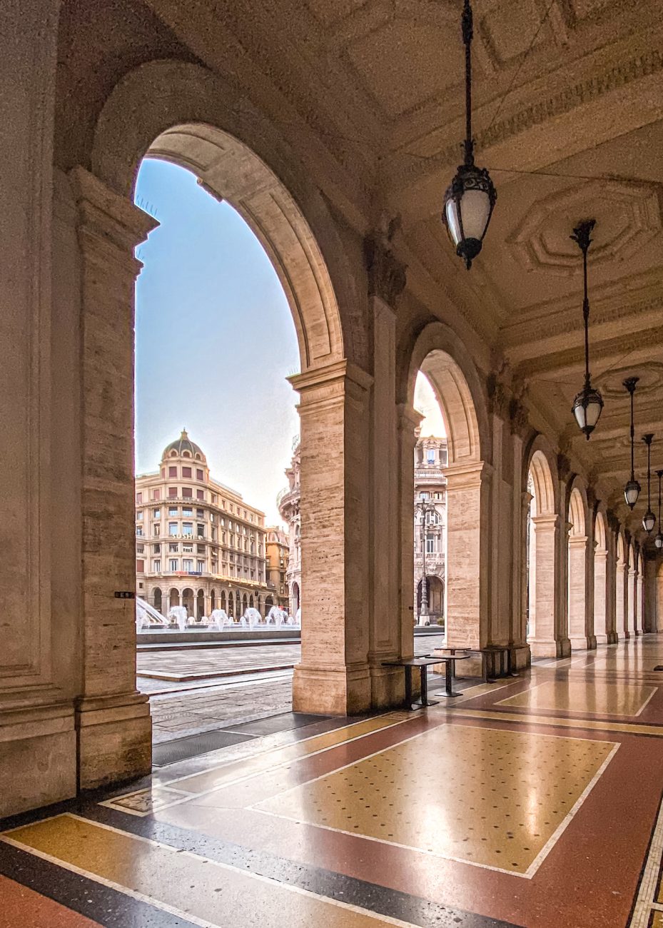 Piazza De Ferrari in Genoa Italy