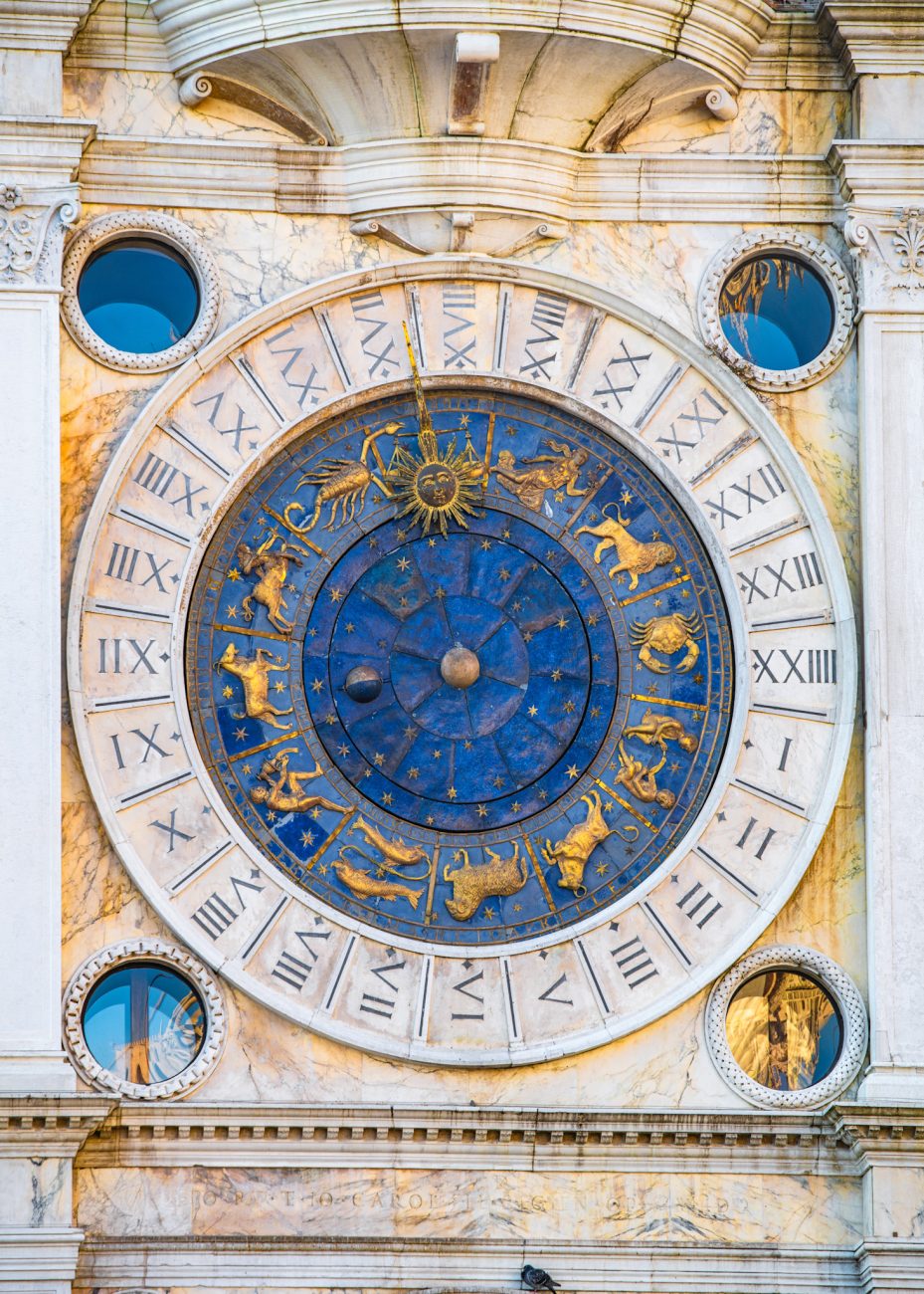 Details of Torre dell Orologio in Venice