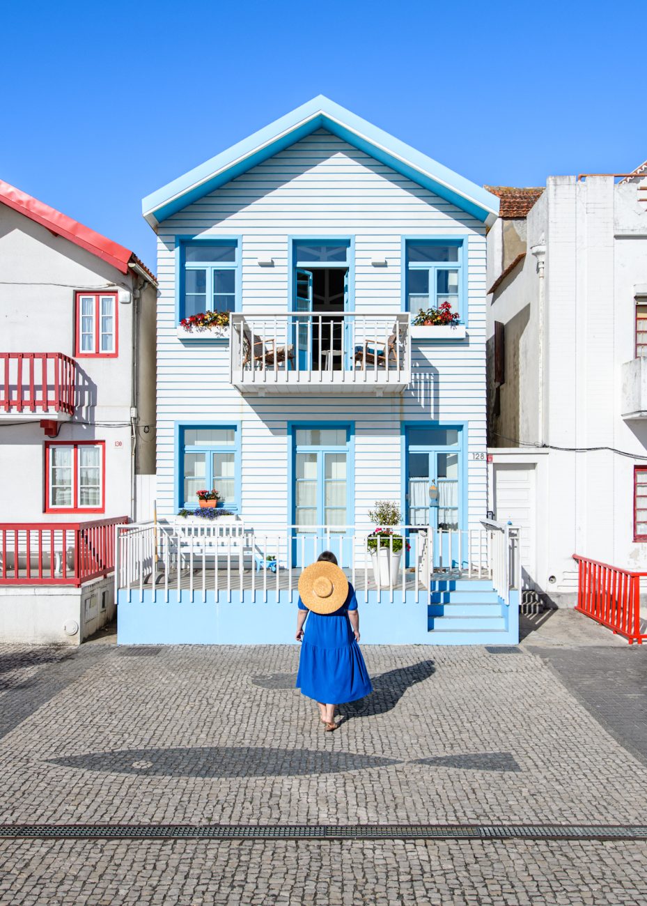 Colorful houses in Costa Nova, Portugal