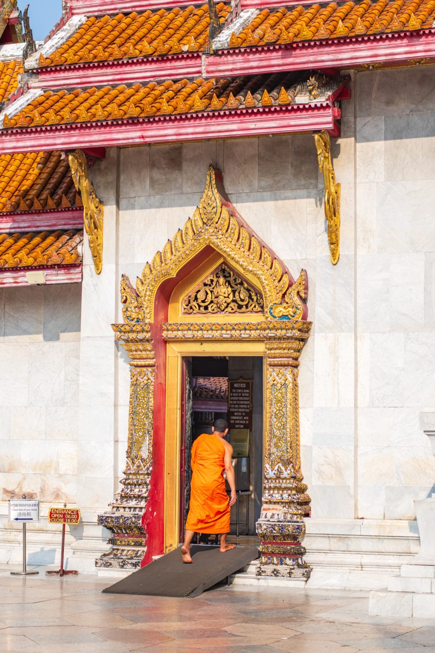 Wat Benchamabophit Dusitwanaram also known as a Marble Temple is one of the most beautiful temples in Bangkok