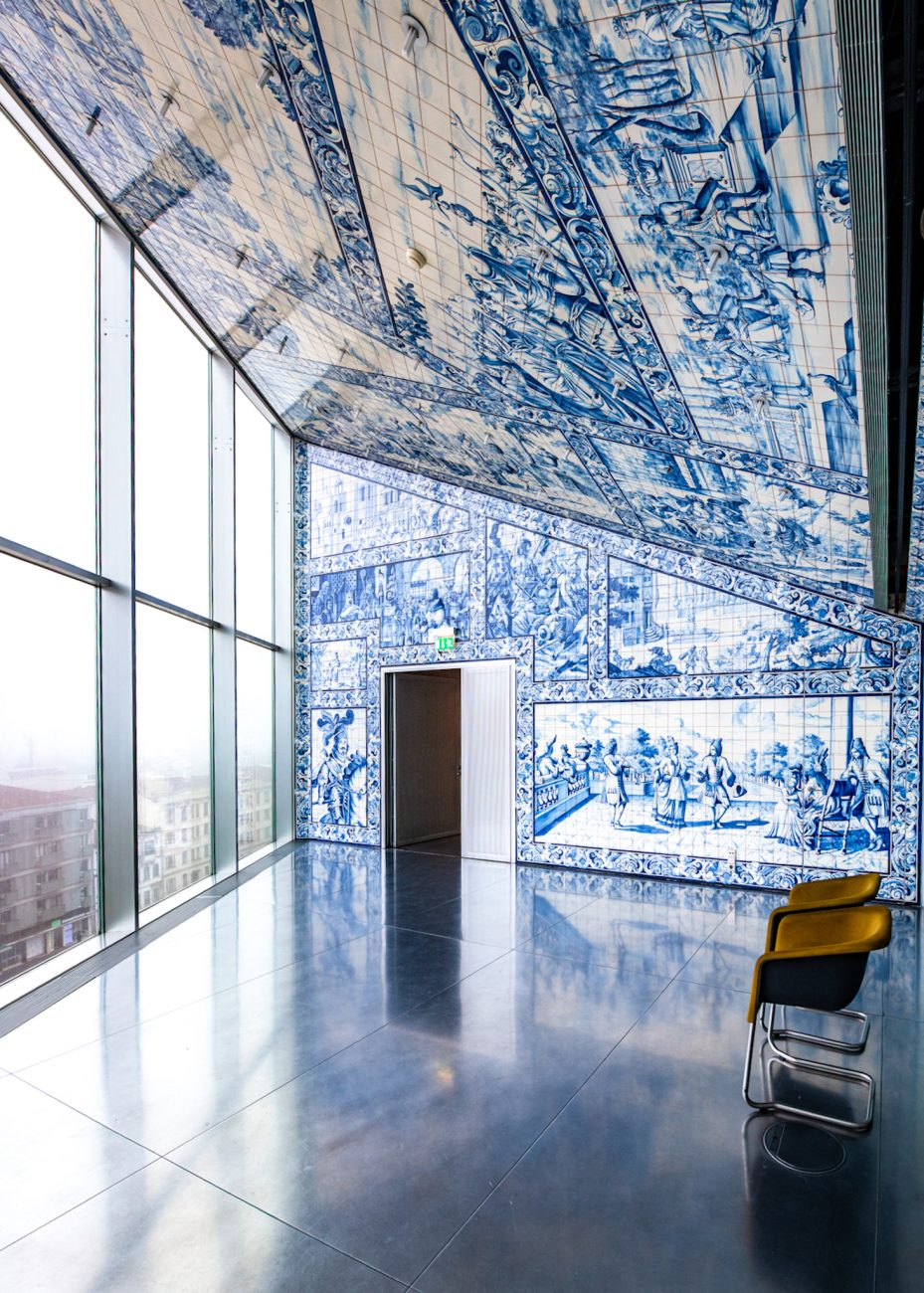 Azulejos at the casa do musica in Porto