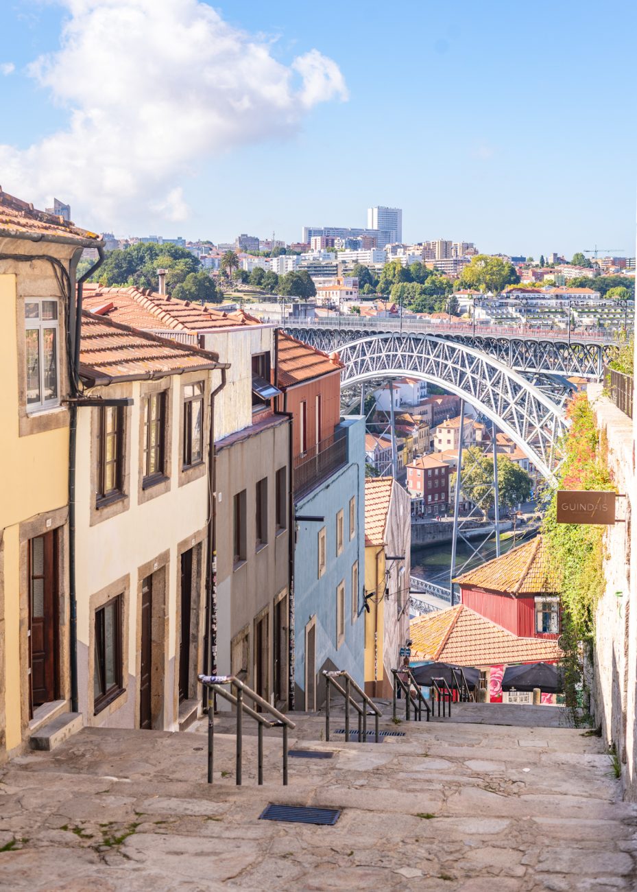 View from Escada dos Guindais in Porto
