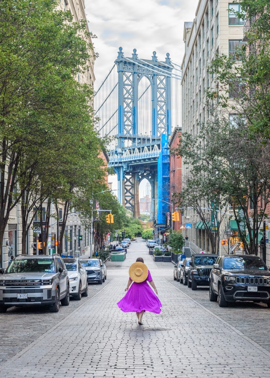 Manhattan Bridge view in DUMBO, a best neighborhoods in Brooklyn to explore