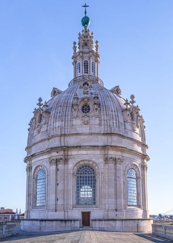 famous landmarks in Lisbon Basilica of Estrela is a famous landmark in Lisbon