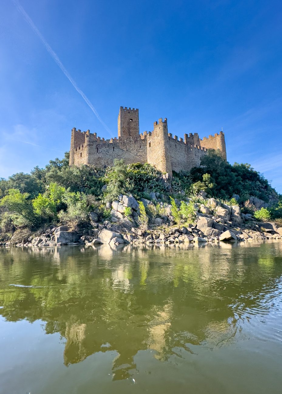 Almourol Castle on a rocky island in the Tagus River