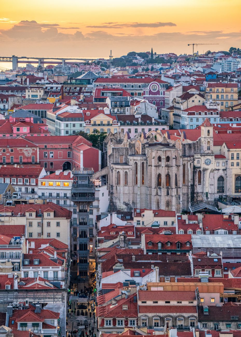 View from São Jorge Castle overlooking Lisbon’s rooftops