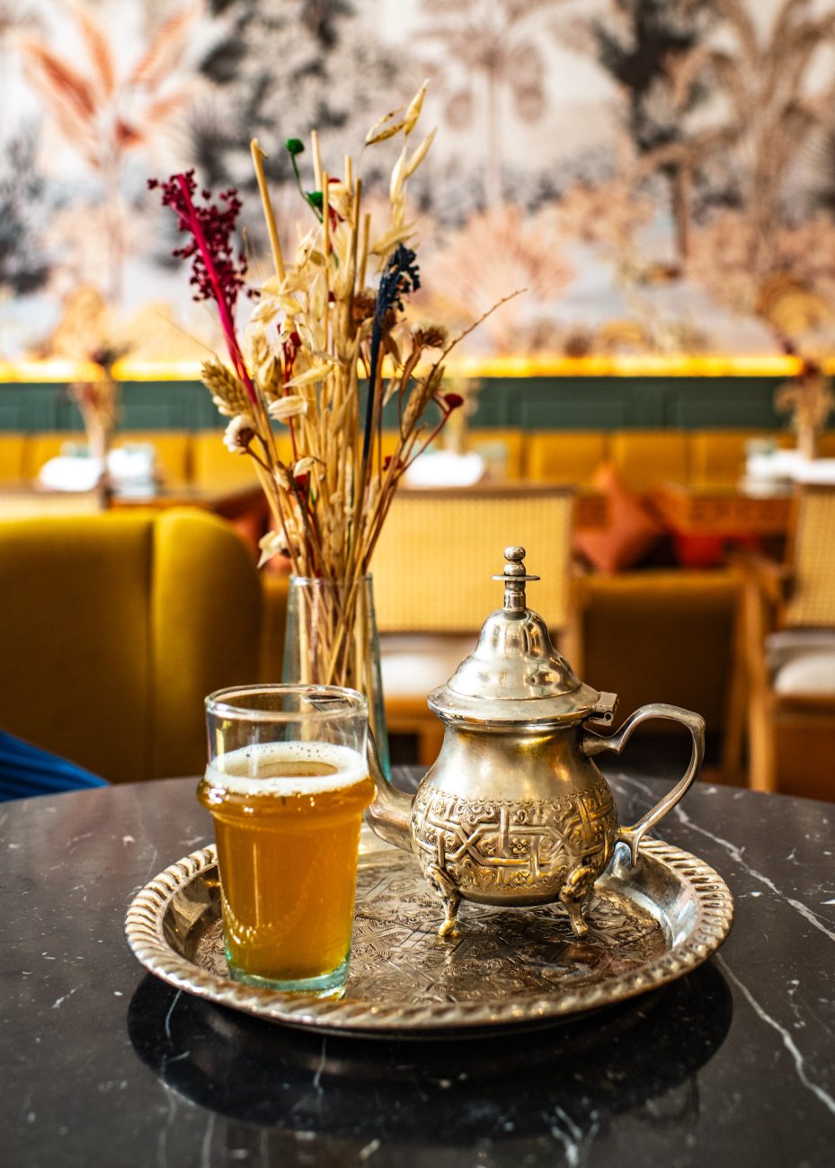 traditional tea set Marrakesh in Morocco