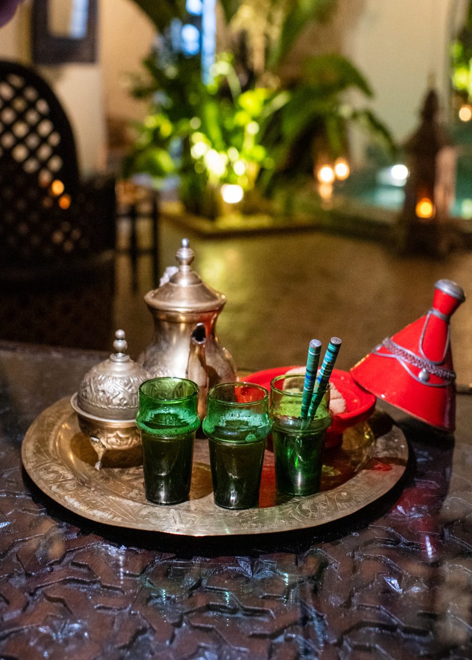 Welcome tea at the Riad