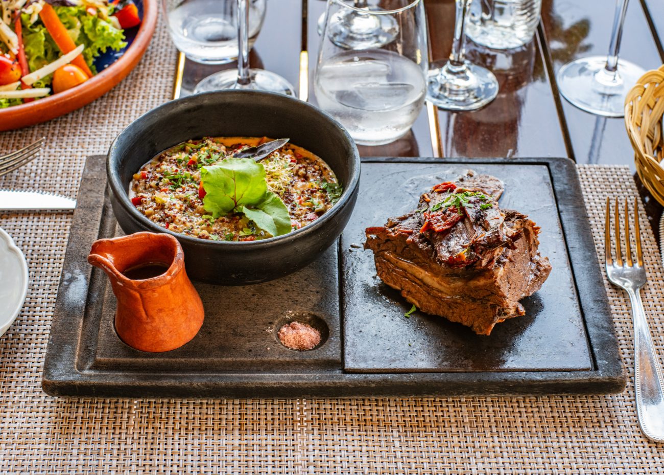 Fine dining at Restaurante La Rosa inside Bodega El Esteco, Cafayate