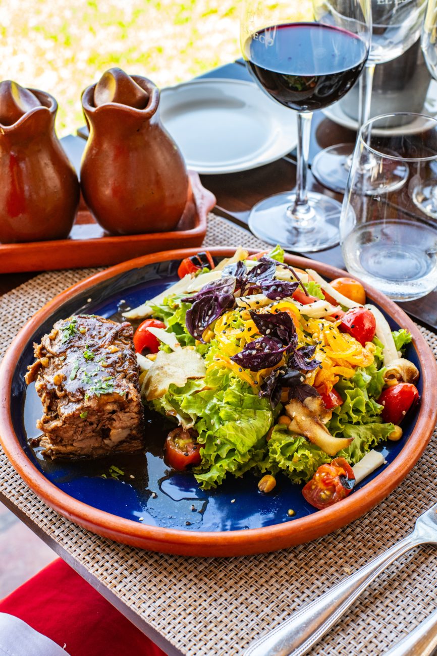 Fine dining at Restaurante La Rosa inside Bodega El Esteco, Cafayate