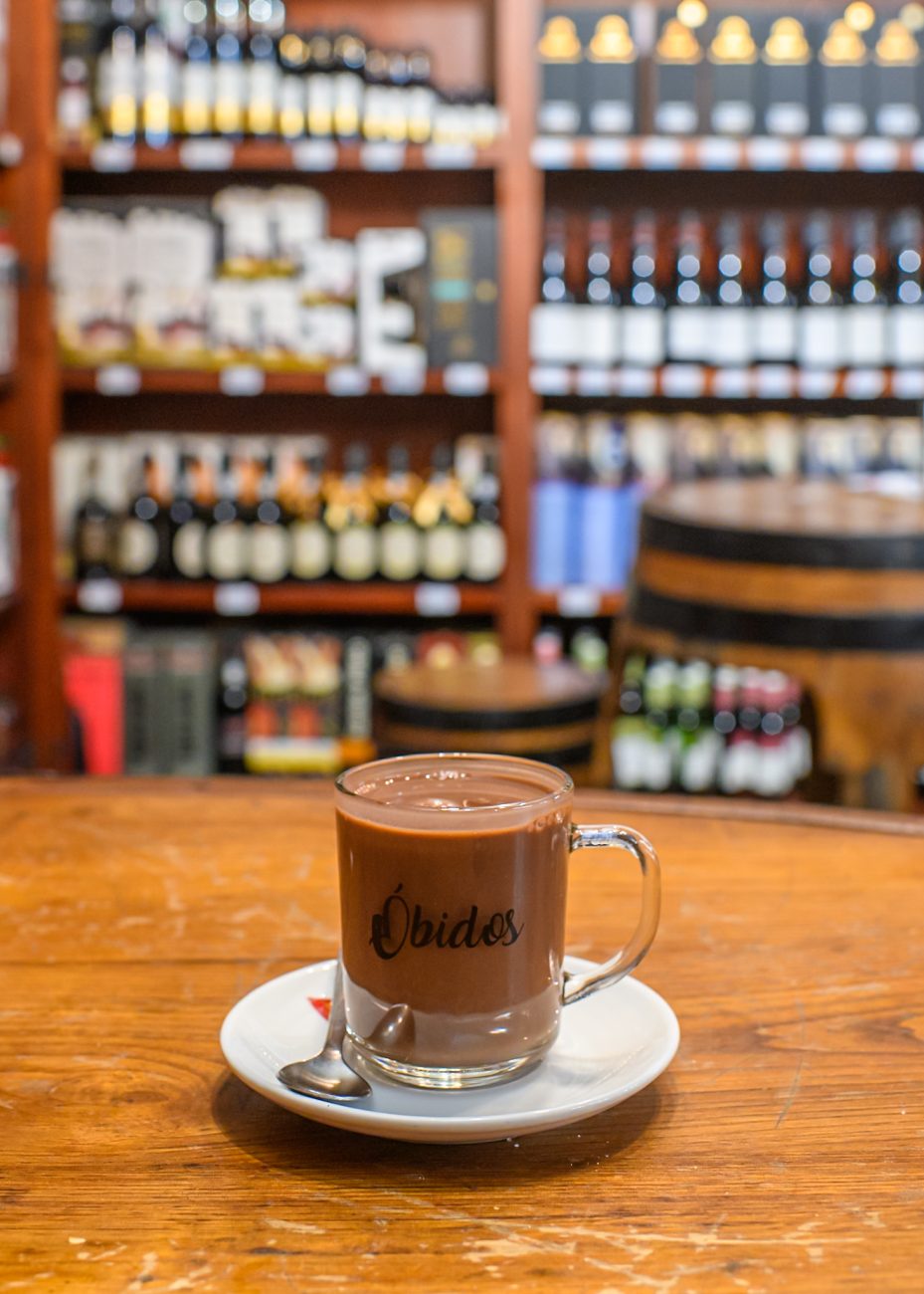 Hot chocolate at Óbidos Christmas markets