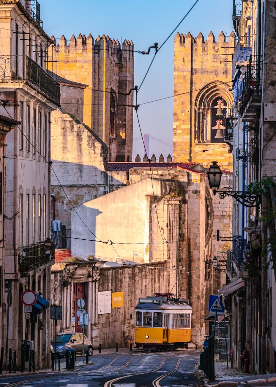 Most Instagrammable Lisbon Spots Se de Lisboa with Tram 28 in Lisbon