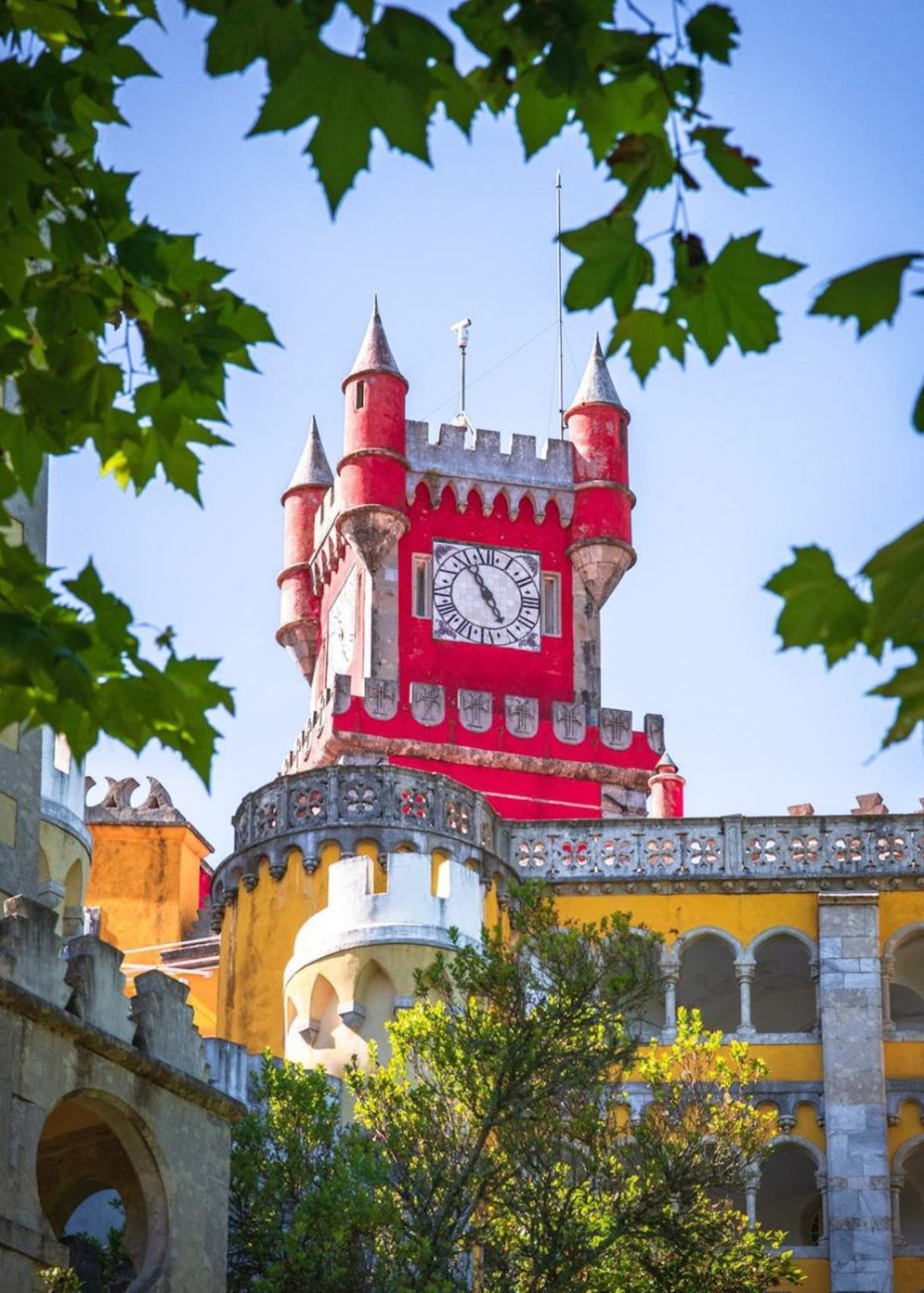 Pena Palace Opening Hours: Clock tower at Pena Palace in Sintra