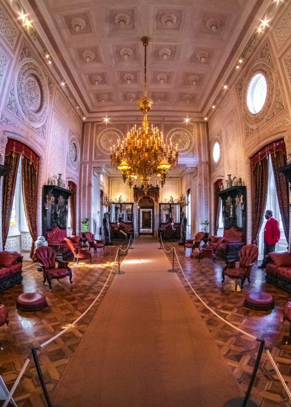 Interior rooms of Pena Palace in Sintra