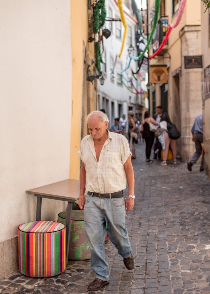 Daily life of locals in Alfama