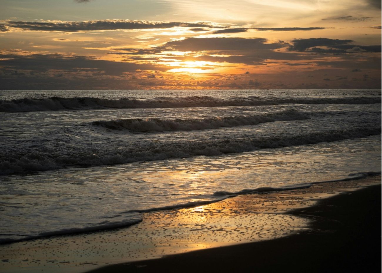 Monterrico is a black sand beach in Guatemala