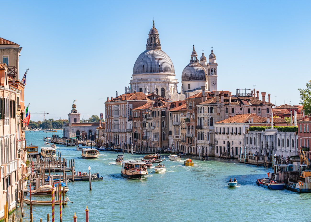 Santa Maria della Salute seen from Accademia Bridge is one of the most iconic Venice photo spots