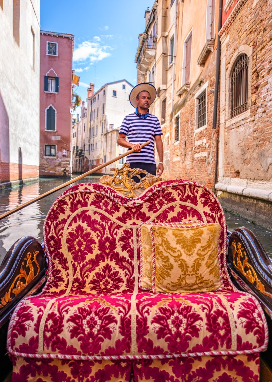 Beautiful details of gondola in Venice