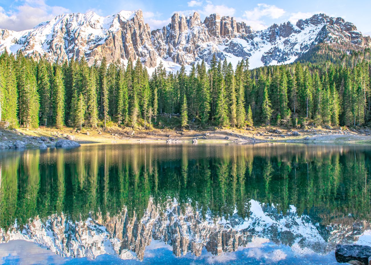 Lake Misurina in Dolomites, Italy