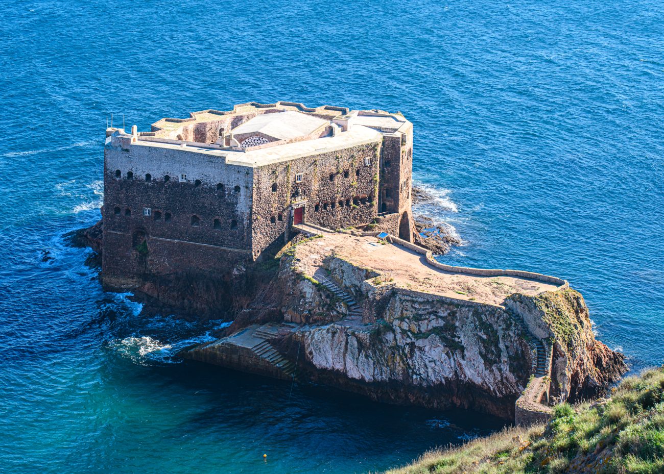 Forte de São João Baptista connected by stone bridge in Berlengas