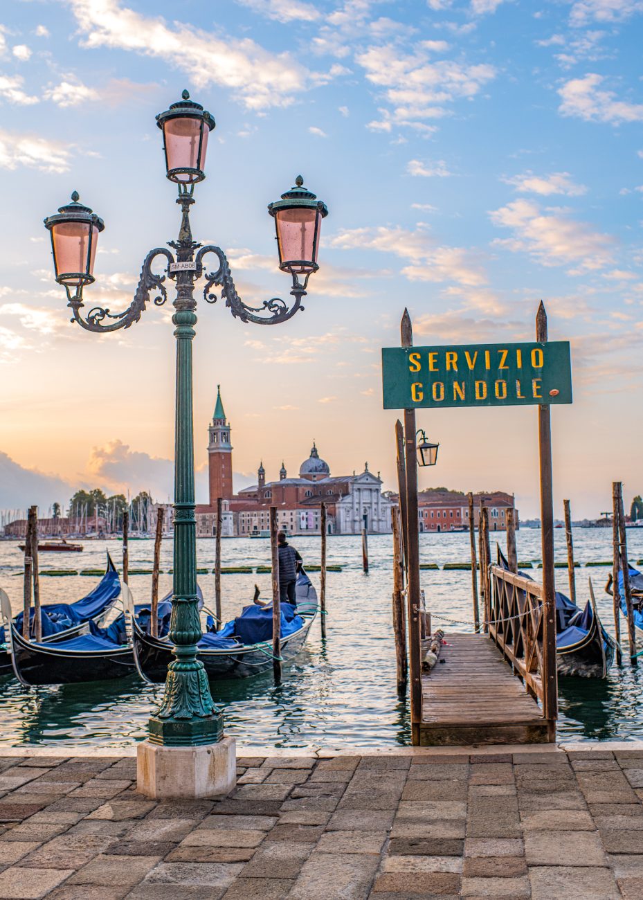 Gondola station in Venice