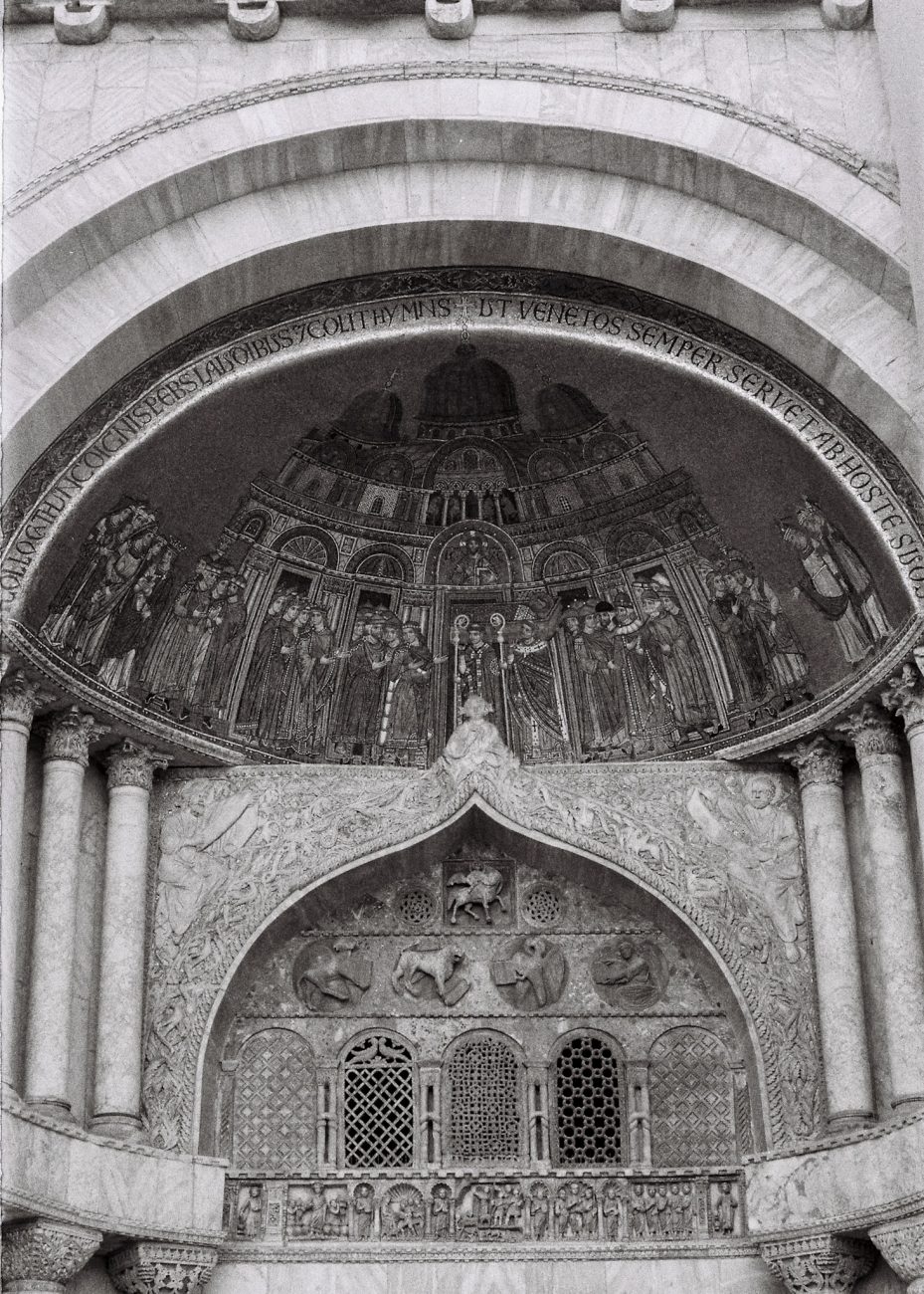 Architectural detail in St. Mark’s Square on film