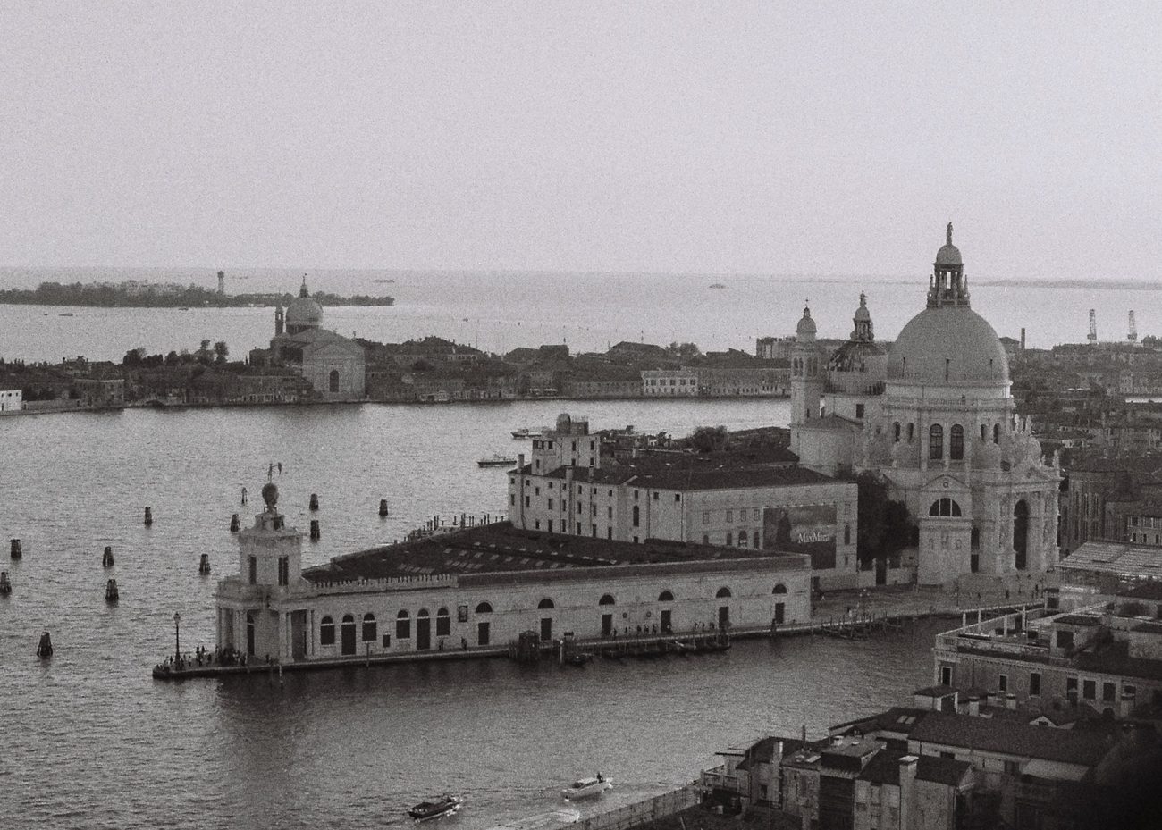 Santa Maria della Salute in black and white film