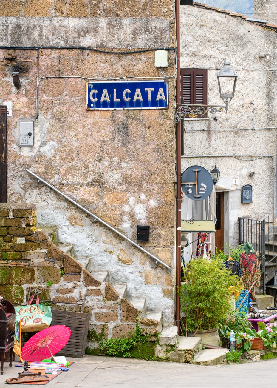 Off the beaten path travel destination Calcata Vecchia near Rome Italy