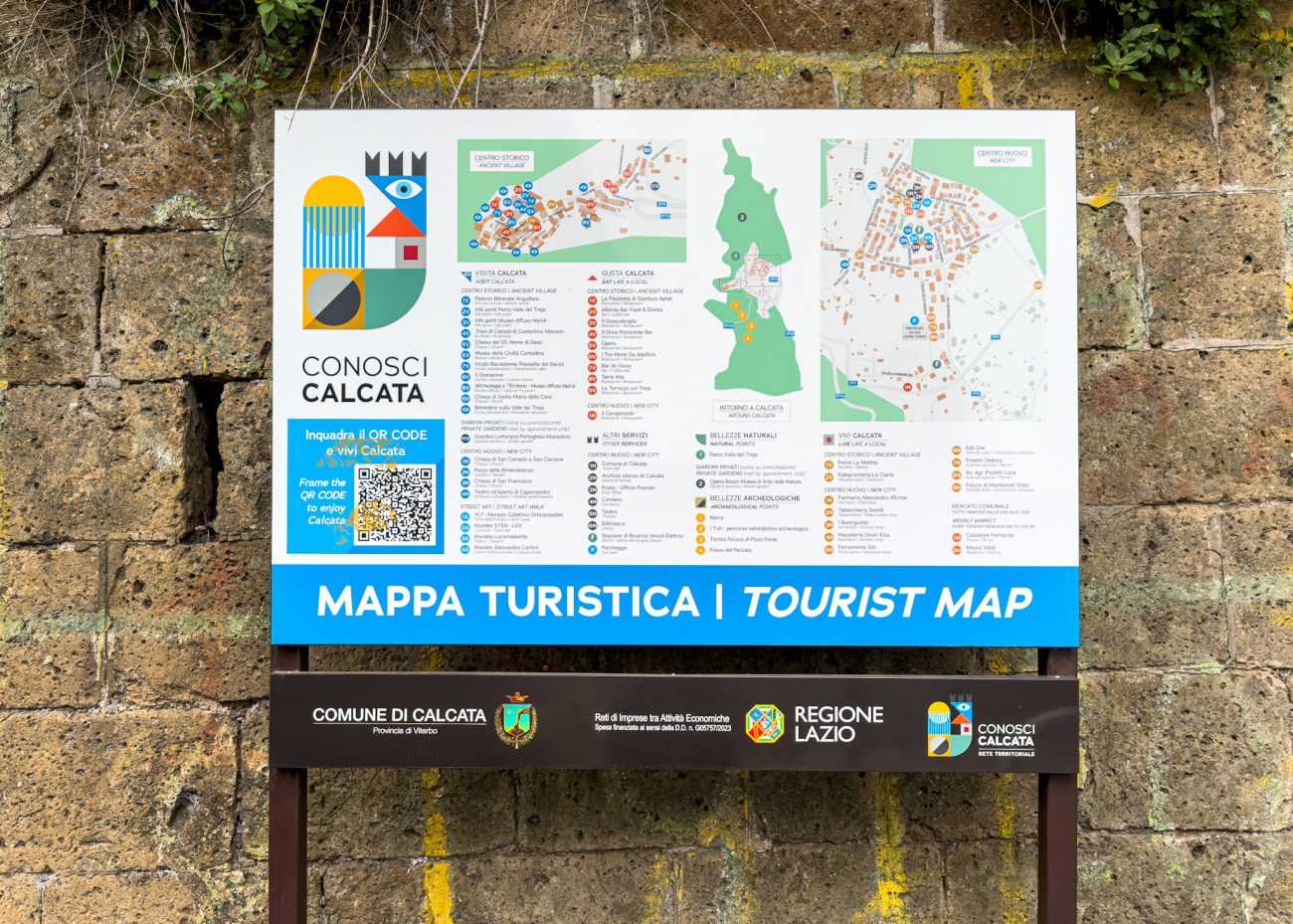 Off the beaten path travel destination Calcata Vecchia near Rome Italy