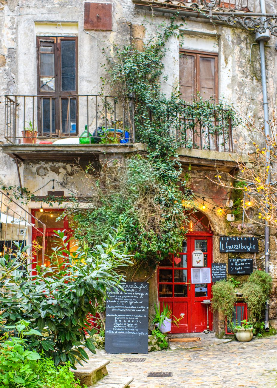 Off the beaten path travel destination Calcata Vecchia near Rome Italy