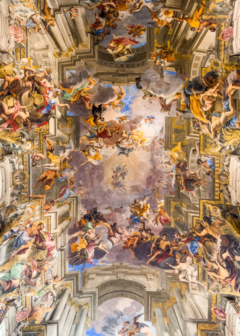 Illusion ceiling at Sant’Ignazio di Loyola, a popular photo spot in Rome