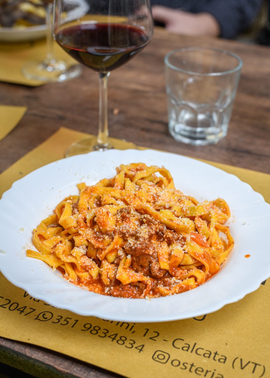 Traditional restaurant in Calcata Vecchia serving local food Lazio Italy