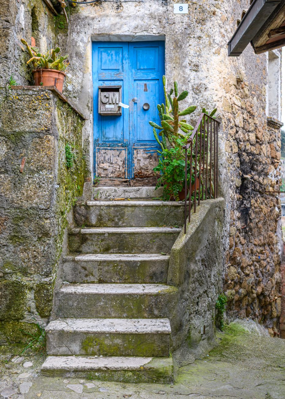 Historic abandoned vibe of Calcata Vecchia medieval village Italy