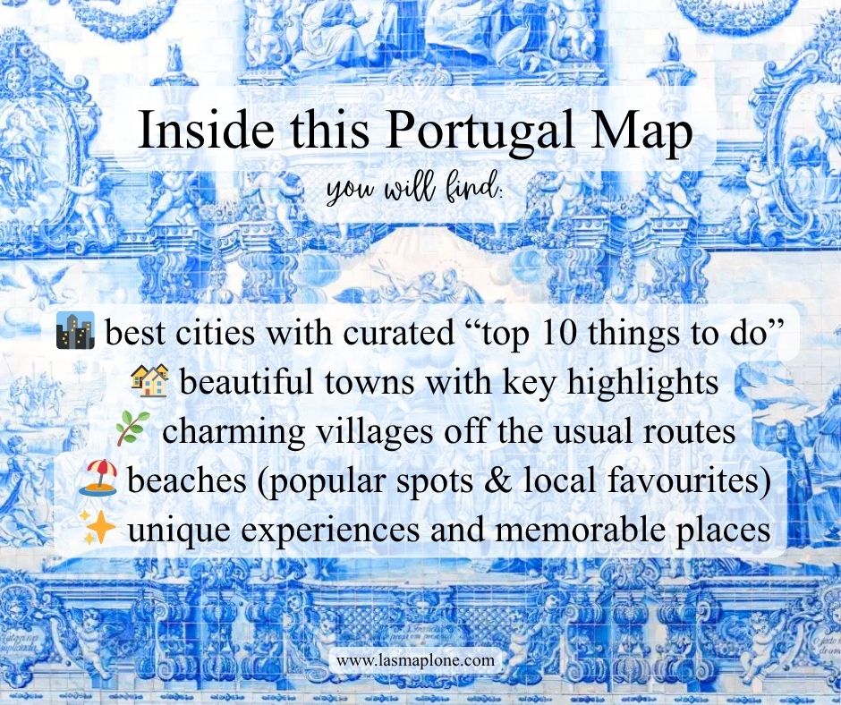 Portugal travel map for Google Maps