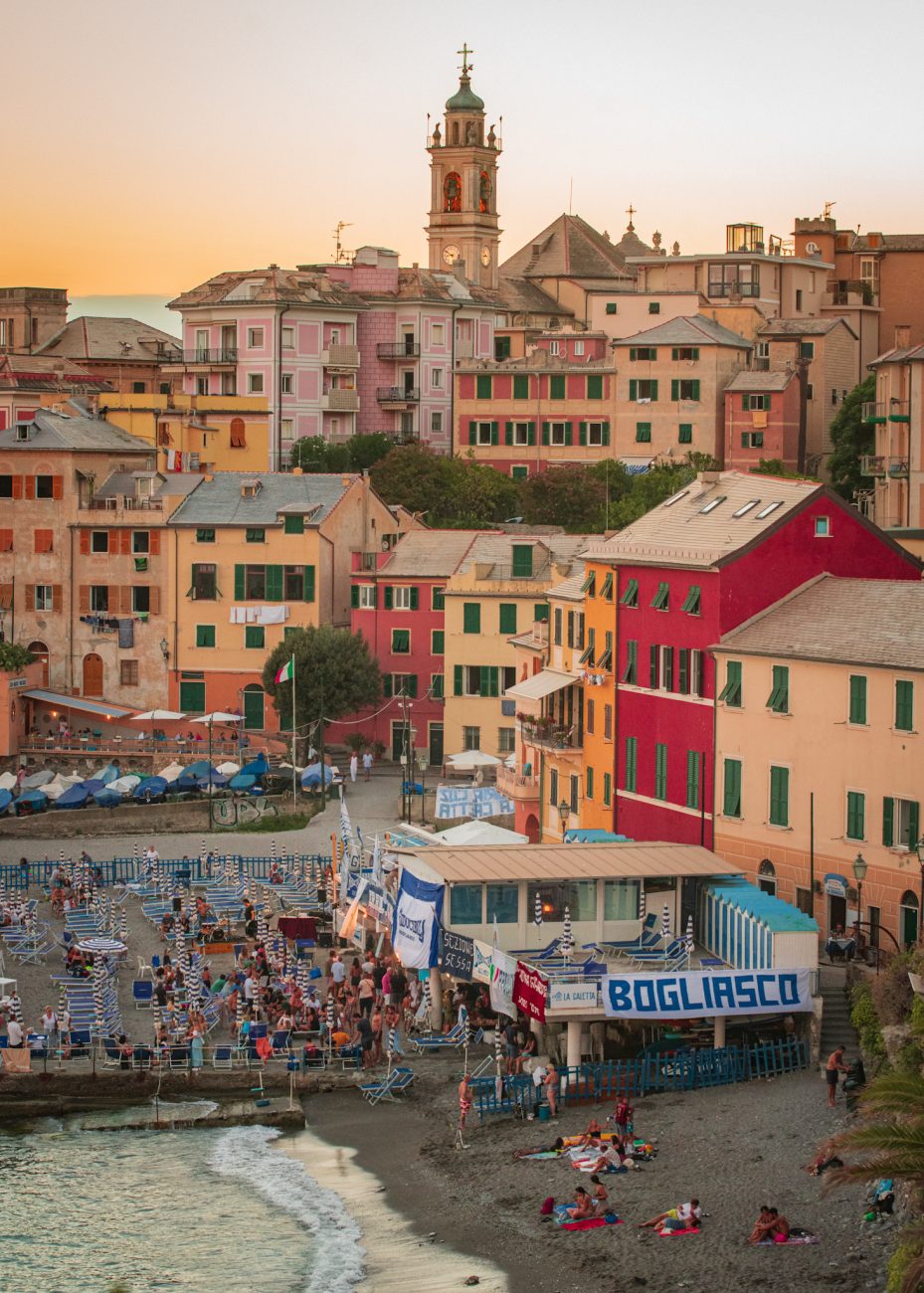 Sunset in Bogliasco near Genoa