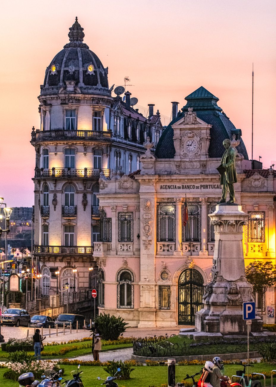 Historic streets in Coimbra Portugal old town