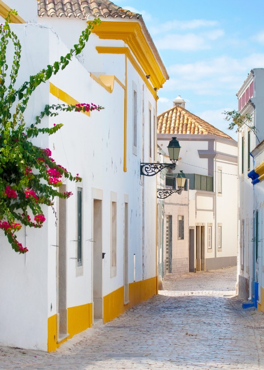 Faro Portugal historic center with traditional architecture