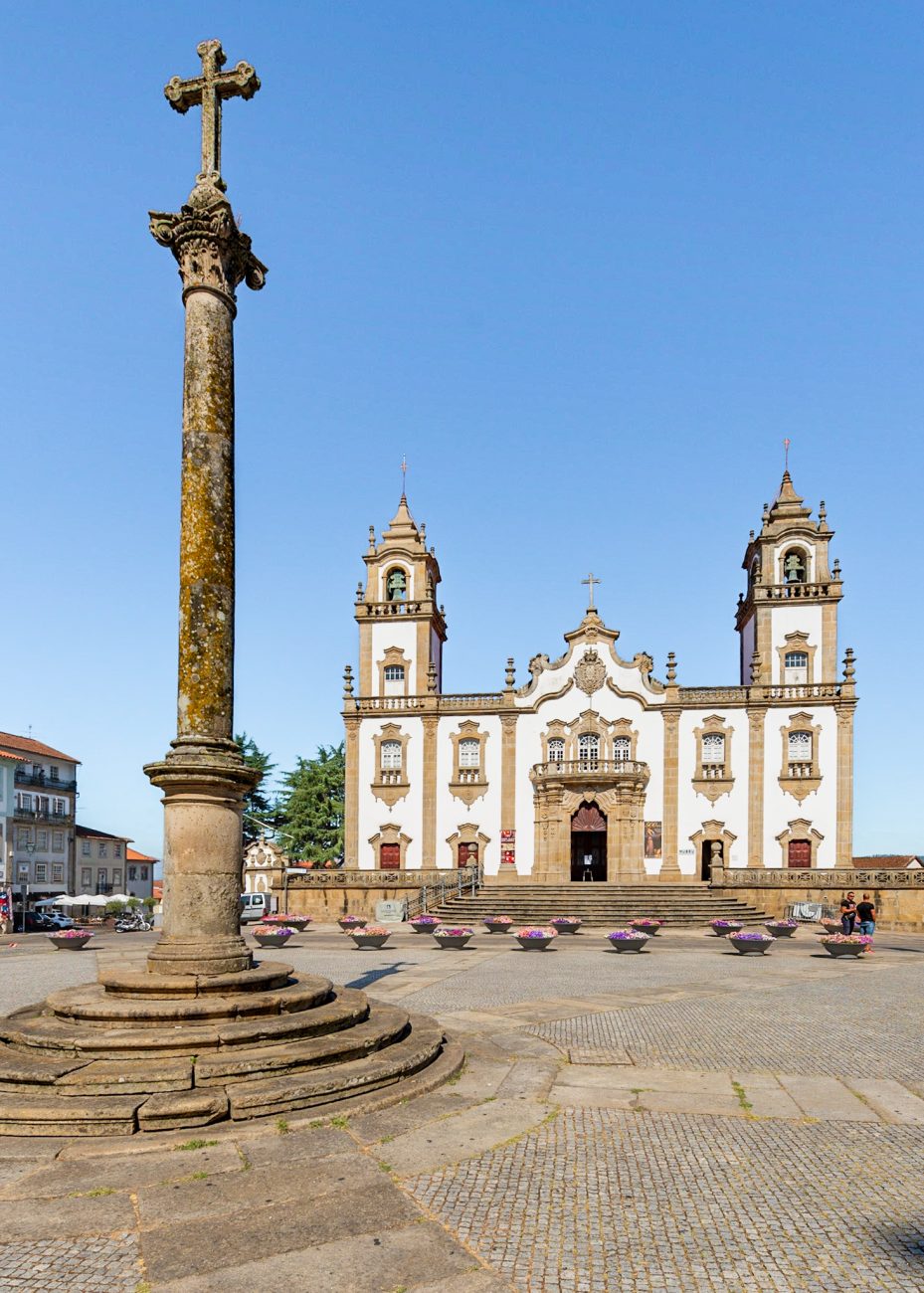 Viseu Portugal historic center with traditional architecture