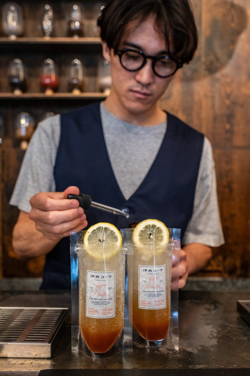 Iyoshi Cola in Tokyo, a Japanese craft cola made with herbs and spices and served at the brand's specialty shop