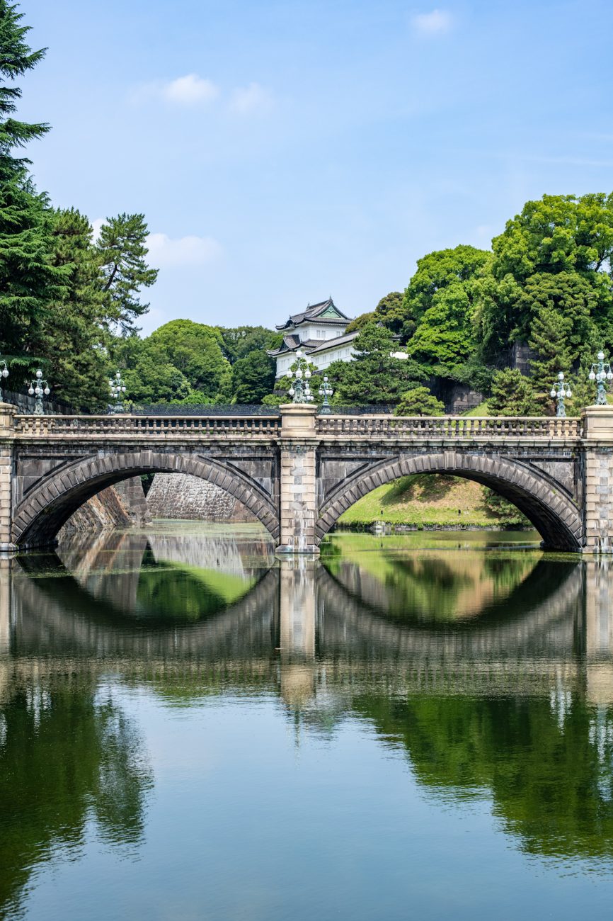 Nijubashi Bridge at the Tokyo Imperial Palace, one of the most recognizable historic sights in central Tokyo