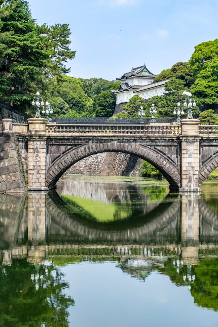 Nijubashi Bridge at the Tokyo Imperial Palace, one of the most recognizable historic sights in central Tokyo